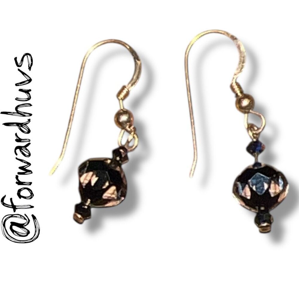 Elegant Black Bead Earrings